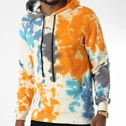 Le moins cher 🔔 Sweat Capuche LL221 Beige Orange de Ikao 😉