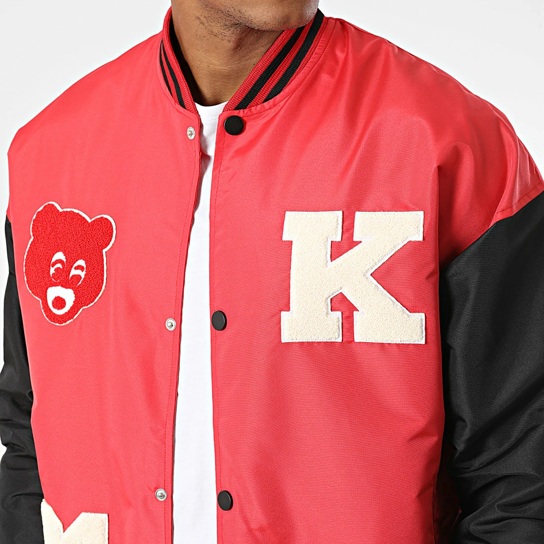 Meilleure affaire 🌟 Veste Teddy LL2019 Rouge Noir de Ikao 🛒 4 Meilleure affaire 🌟 Veste Teddy LL2019 Rouge Noir de Ikao 🛒 – Image 2