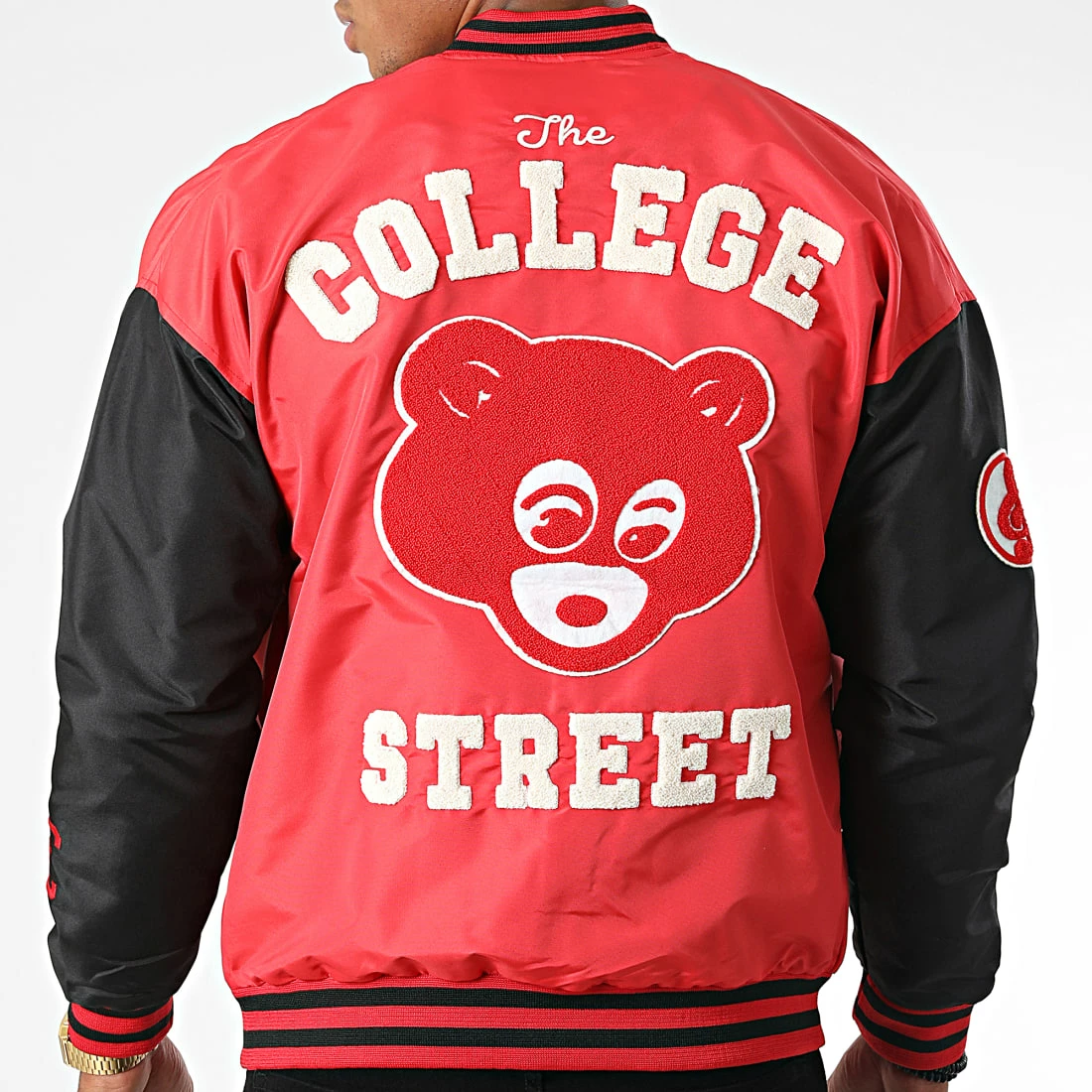 Meilleure affaire 🌟 Veste Teddy LL2019 Rouge Noir de Ikao 🛒 6 Meilleure affaire 🌟 Veste Teddy LL2019 Rouge Noir de Ikao 🛒 – Image 4