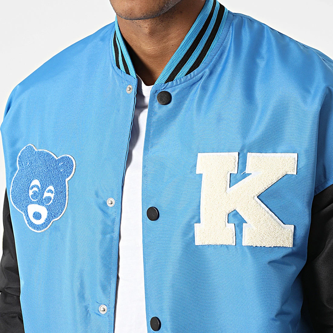 Acheter 😀 Veste Teddy LL2019 Bleu Clair Noir de Ikao 💯 4 Acheter 😀 Veste Teddy LL2019 Bleu Clair Noir de Ikao 💯 – Image 2