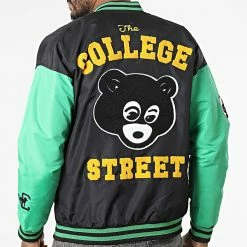 Nouveau ✔️ Veste Teddy LL2019 Noir Vert de Ikao ✔️