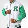 Meilleure affaire 💯 Veste Teddy LL2019-K Vert Blanc de Ikao 🛒 -Ikao Soldes Boutique ikao 339574 LL2019 K WHITE GREEN 20220928T155312 01
