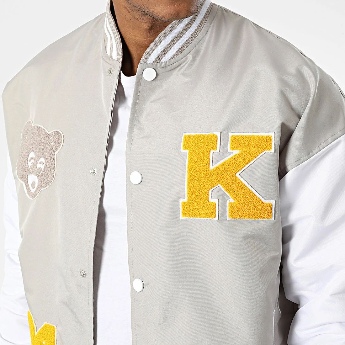 Coupon 💯 Veste Teddy LL2019 Gris Blanc de Ikao 🎉 4 Coupon 💯 Veste Teddy LL2019 Gris Blanc de Ikao 🎉 – Image 2