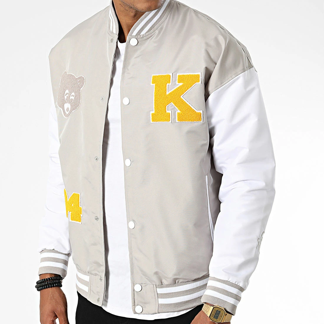 Coupon 💯 Veste Teddy LL2019 Gris Blanc de Ikao 🎉 5 Coupon 💯 Veste Teddy LL2019 Gris Blanc de Ikao 🎉 – Image 3