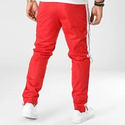 Promo 💯 Pantalon Jogging A Bandes LL725 Rouge Blanc de Ikao 😉 -Ikao Soldes Boutique ikao 341930 LL725 RED 20221017T145437 04