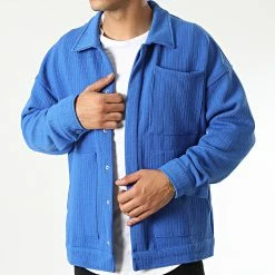 Nouveau ✨ Surchemise Manches Longues LL726 Bleu Roi de Ikao 🔔