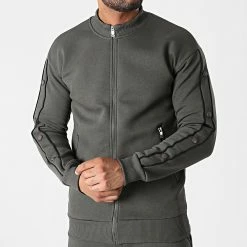 Coupon 😍 Ensemble De Survetement LL683 Kaki Foncé de Ikao 👏 -Ikao Soldes Boutique ikao 341963 LL683 KHAKI 20221007T154259 03