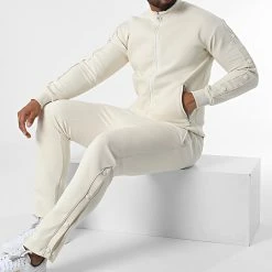 De gros ⌛ Ensemble De Survetement LL683 Beige de Ikao 🌟