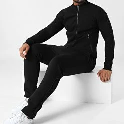 Sortie 😀 Ensemble De Survetement LL683 Noir de Ikao ⌛