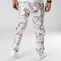 Nouveau 🧨 Pantalon Cargo LL724 Blanc Beige de Ikao ❤️ -Ikao Soldes Boutique ikao 341974 LL724 WHITE BEIGE 20221017T144418 04