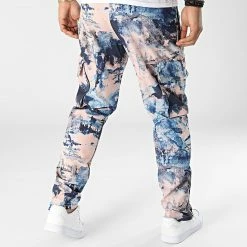 De gros 🎉 Pantalon Cargo LL723 Saumon Bleu Marine de Ikao 🛒 -Ikao Soldes Boutique ikao 341992 LL723 NAVY BLUE SALMON 20221017T144541 04