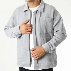 Vente flash 🧨 Surchemise Manches Longues LL726 Gris de Ikao 🌟