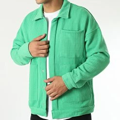 Remise ❤️ Surchemise Manches Longues LL726 Vert de Ikao 😀