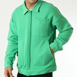 Remise ❤️ Surchemise Manches Longues LL726 Vert de Ikao 😀 -Ikao Soldes Boutique ikao 342018 LL726 GREEN 20221017T152836 03