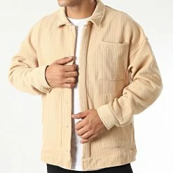 Nouveau 🎉 Surchemise Manches Longues LL726 Beige de Ikao ⌛