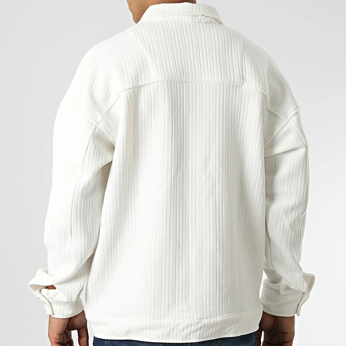 Meilleur prix 😀 Surchemise Manches Longues LL726 Blanc de Ikao 😉 6 Meilleur prix 😀 Surchemise Manches Longues LL726 Blanc de Ikao 😉 – Image 4