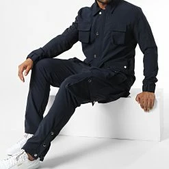 Offres 🎁 Ensemble Cargo LL640 Bleu Marine de Ikao 😍