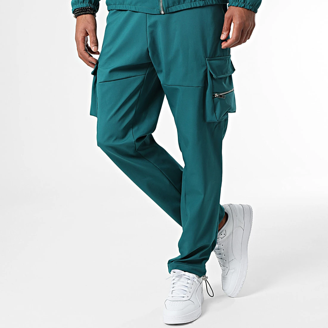 Remise ⭐ Ensemble Sweat Zippé Capuche Et Pantalon Cargo LL715 Vert de Ikao 🛒 6 Remise ⭐ Ensemble Sweat Zippé Capuche Et Pantalon Cargo LL715 Vert de Ikao 🛒 – Image 4