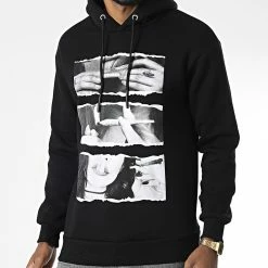 Promo 🌟 Sweat Capuche LL544 Noir de Ikao 😉