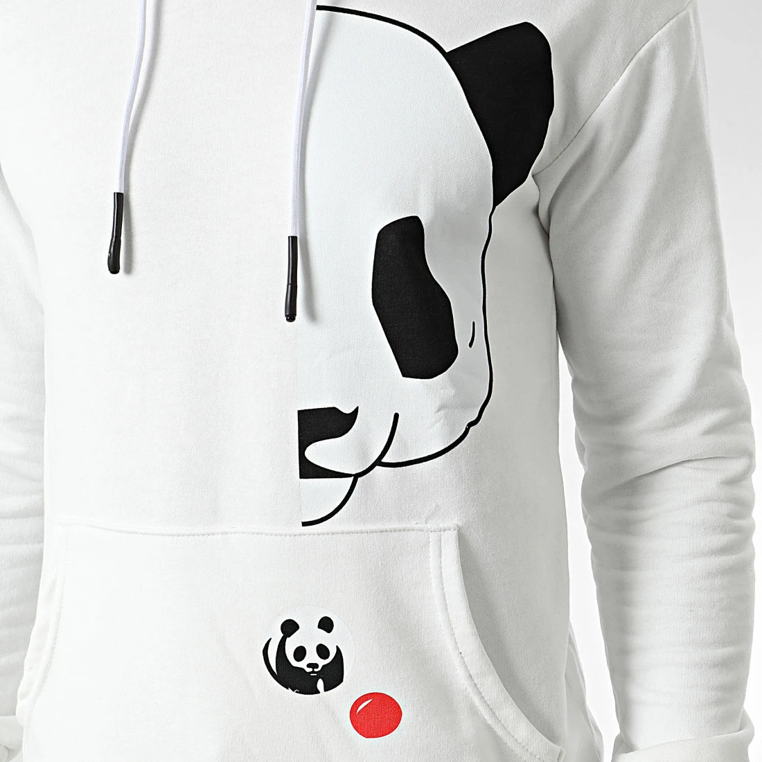 Bon marché 👍 Sweat Capuche LL533 Blanc de Ikao 🔔 4 Bon marché 👍 Sweat Capuche LL533 Blanc de Ikao 🔔 – Image 2