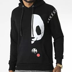 Grosses soldes 👍 Sweat Capuche LL533 Noir de Ikao 🎁