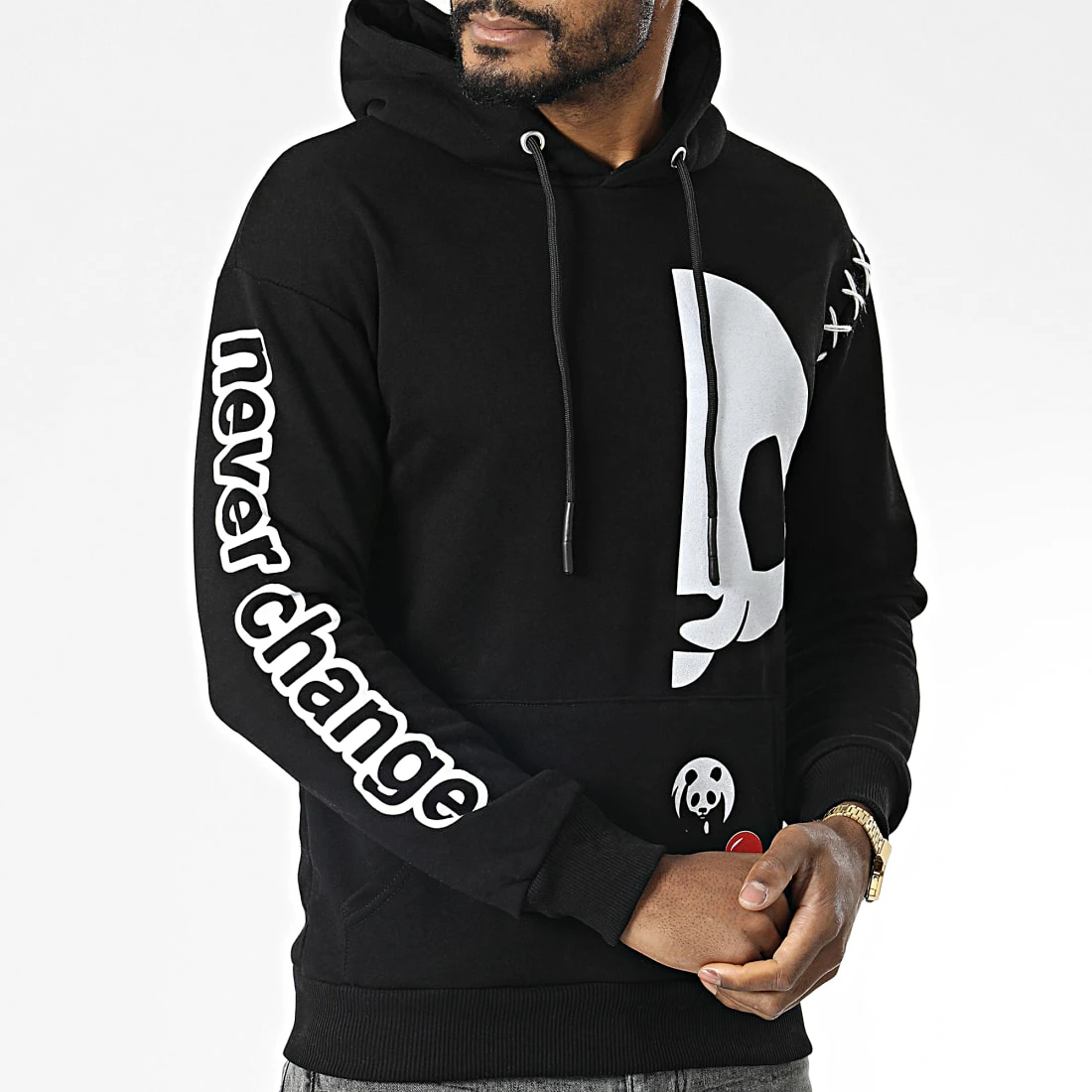 Grosses soldes 👍 Sweat Capuche LL533 Noir de Ikao 🎁 5 Grosses soldes 👍 Sweat Capuche LL533 Noir de Ikao 🎁 – Image 3