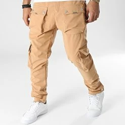 Bon marché 🧨 Pantalon Cargo LL260 Camel de Ikao 👏
