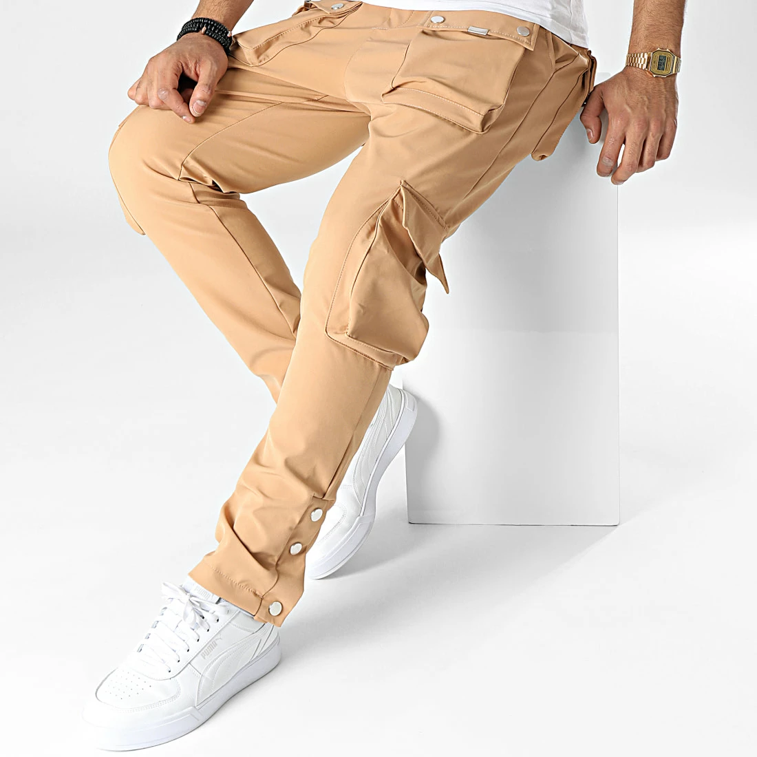 Bon marché 🧨 Pantalon Cargo LL260 Camel de Ikao 👏 5 Bon marché 🧨 Pantalon Cargo LL260 Camel de Ikao 👏 – Image 3