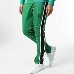 Nouveau 😉 Ensemble De Survetement A Bandes LL722 Vert de Ikao ❤️ -Ikao Soldes Boutique ikao 345856 LL722 GREEN 20221103T115549 04