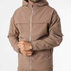 Meilleure affaire 🎁 Ensemble Sweat Zippé Capuche Et Pantalon Cargo LL715 Marron de Ikao 🛒 -Ikao Soldes Boutique ikao 345882 LL715 BROWN 20221103T120251 03