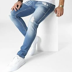 Offres 😉 Jean Slim LL2000065 Bleu Wash de Ikao 🧨 -Ikao Soldes Boutique ikao 345886 LL2000065 BLUE 20221108T144513 03