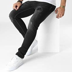 Acheter ⌛ Jean Slim LL2000062 Noir de Ikao 🌟 -Ikao Soldes Boutique ikao 345890 LL2000062 BLACK 20221108T143231 03