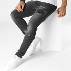 Meilleure affaire 🌟 Jean Slim LL2000068 Gris de Ikao 🧨 -Ikao Soldes Boutique ikao 345893 LL2000068 GREY 20221108T141831 03