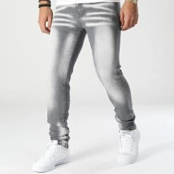 Le moins cher 🧨 Jean Slim LL2000074 Gris de Ikao 🛒