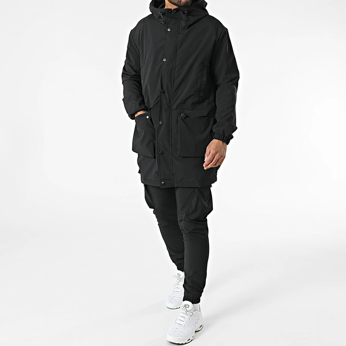 Bon marché 💯 Ensemble Veste Zippée Capuche Et Pantalon Jogging LL559 Noir de Ikao ✨ 3 Bon marché 💯 Ensemble Veste Zippée Capuche Et Pantalon Jogging LL559 Noir de Ikao ✨