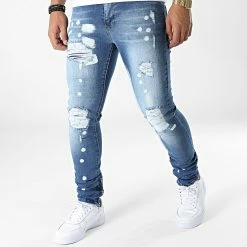 Meilleur prix ✨ Jean Slim DH-3903 Bleu Denim de Ikao 👏